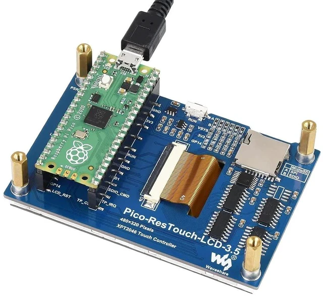 Alt view image 7 of 7 - for Raspberry Pi Pico LCD 3.5inch Touch Display Module 480×320 Resolution 65K Colors Display IPS Screen,Resistive Touch Controller XPT2046, ILI9488 Driver, Using SPI Bus