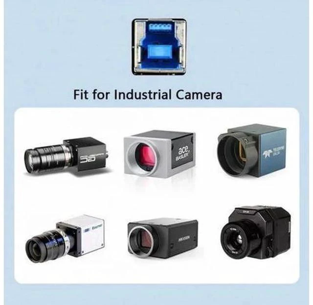 Alt view image 3 of 7 - 0.5m Right Angle 90° USB3.0 Type-B Male to Panel Mount Type-B Female Extension Cable