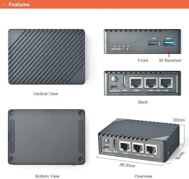 Alt view image 2 of 3 - Nanopi R6S Metal case (Not Include R6S Development Board)