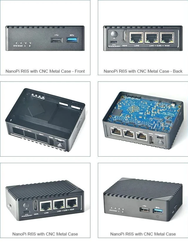 Alt view image 3 of 3 - Nanopi R6S Metal case (Not Include R6S Development Board)