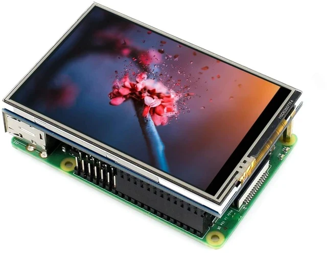 Alt view image 2 of 7 - 3.5 inch TFT Touch Screen (C) 480x320 Hardware Resolution LCD Display HDMI Module for Raspberry Pi 3/2/1 Model B B+ A+ Zero W, 125MHz High-Speed SPI (Refresh Rate up to 50Hz)