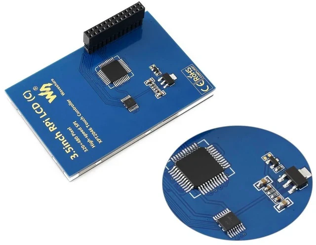 Alt view image 5 of 7 - 3.5 inch TFT Touch Screen (C) 480x320 Hardware Resolution LCD Display HDMI Module for Raspberry Pi 3/2/1 Model B B+ A+ Zero W, 125MHz High-Speed SPI (Refresh Rate up to 50Hz)