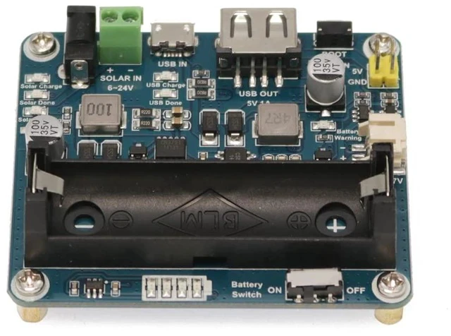 Alt view image 3 of 6 - Solar Power Management Module for 6V~24V Solar Panel Supports Solar Panel/USB Connection Battery Charging Onboard MPPT Set Switch