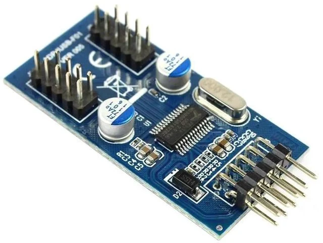 Alt view image 3 of 4 - 30cm USB2.0 9Pin Motherboard Header Splitter Cable, 1 to 2 Internal USB Extension Adapter