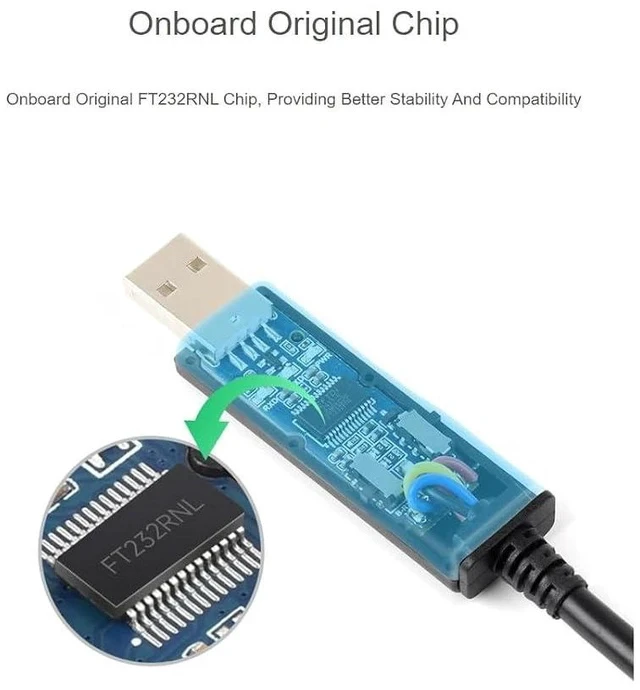 Alt view image 4 of 7 - USB to RS232/485 Serial Port Converter Adapter Cable with Original FT232RNL Chip,Supports Mac, Linux, Android, Win11/10/8.1/8/7,Supports 3.3V / 5V,RS232 / RS485 Communication Switching