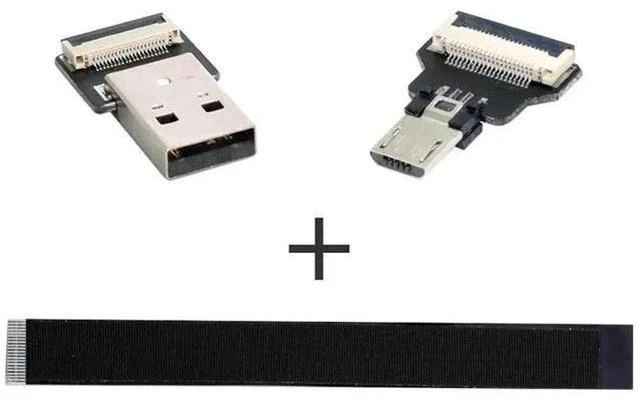 Alt view image 2 of 7 - 1.0M Flat Ribbon Micro USB Male to Male Extension Cable | USB2.0 Flexible Flex Cord