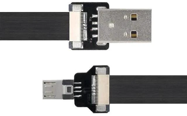 Alt view image 5 of 7 - 1.0M Flat Ribbon Micro USB Male to Male Extension Cable | USB2.0 Flexible Flex Cord