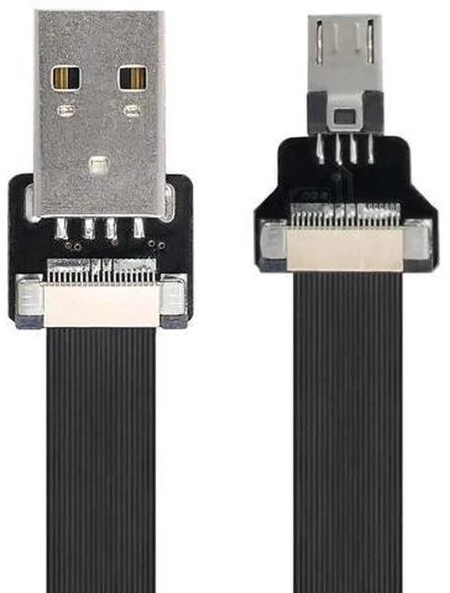 Alt view image 6 of 7 - 1.0M Flat Ribbon Micro USB Male to Male Extension Cable | USB2.0 Flexible Flex Cord