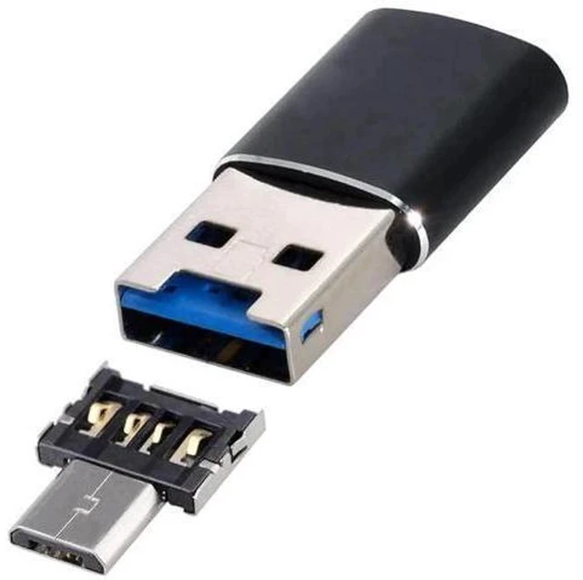 Alt view image 2 of 6 - USB 3.0 Micro SD TF SDXC Card Reader with Micro USB 5Pin OTG Adapter for Phones & Tablets