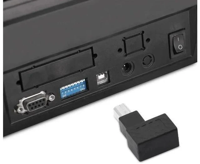 Alt view image 5 of 5 - 2 Pack 90 Degree Right Angle USB 2.0 Type-B Male to Female Printer Adapter, 480Mbps Plug & Play Connector for PC and Printers