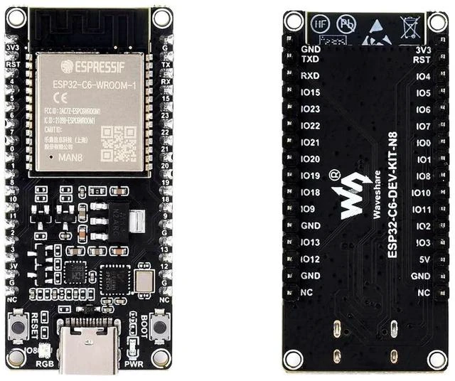 Alt view image 2 of 7 - ESP32-C6 Microcontroller WiFi 6 Development Board with Pre-soldered Header Onboard ESP32-C6-WROOM-1-N8 Module,RISC-V 32-bit Sngle-core Processor, WiFi 6+Bluetooth 5+IEEE 802.15.4