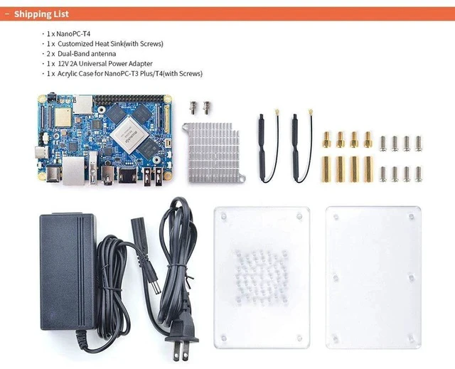 Alt view image 2 of 6 - NanoPC-T4 Rockchip RK3399 Single Board Computer Support Android 8.1 and Lubuntu 16.04 for AI Applications and Machine Learning