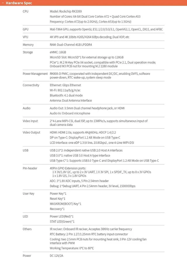 Alt view image 3 of 6 - NanoPC-T4 Rockchip RK3399 Single Board Computer Support Android 8.1 and Lubuntu 16.04 for AI Applications and Machine Learning