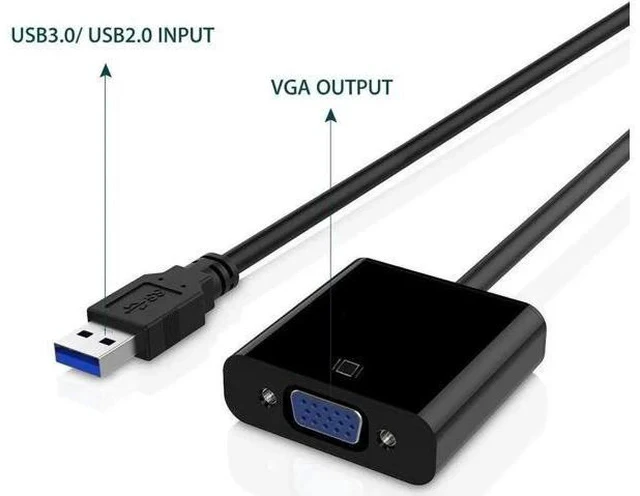 Alt view image 5 of 7 - USB 3.0 to VGA Adapter, 1080P@60Hz Multi-Monitor Display Converter, Plug & Play for Windows 7/8/8.1/10/11, No CD Driver Needed Black