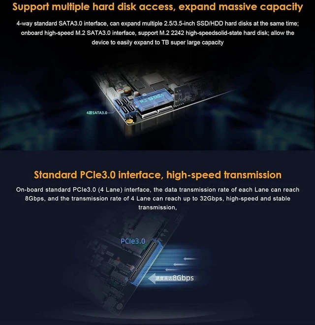 Alt view image 5 of 7 - ITX-3588J Mini-ITX 8K AI Mainboard 16GB RAM 128GB EMMC HDMI2.1 DP POE Power Android 12 Ubuntu
