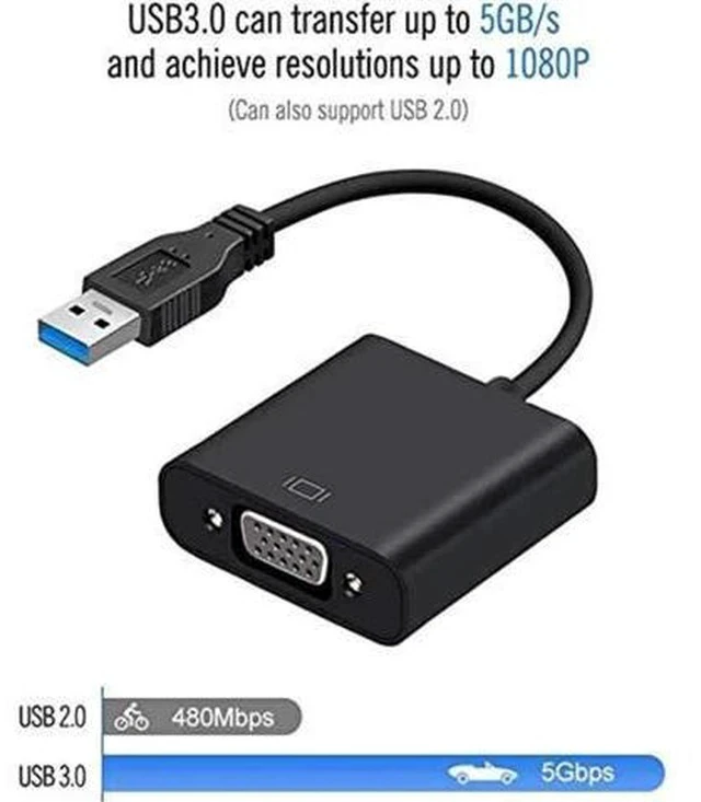 Alt view image 7 of 7 - USB 3.0 to VGA External Video Adapter, 1080P Multi-Monitor Display Graphic Converter Compatible with Windows 7/8/8.1/10/XP PC Laptop Projector