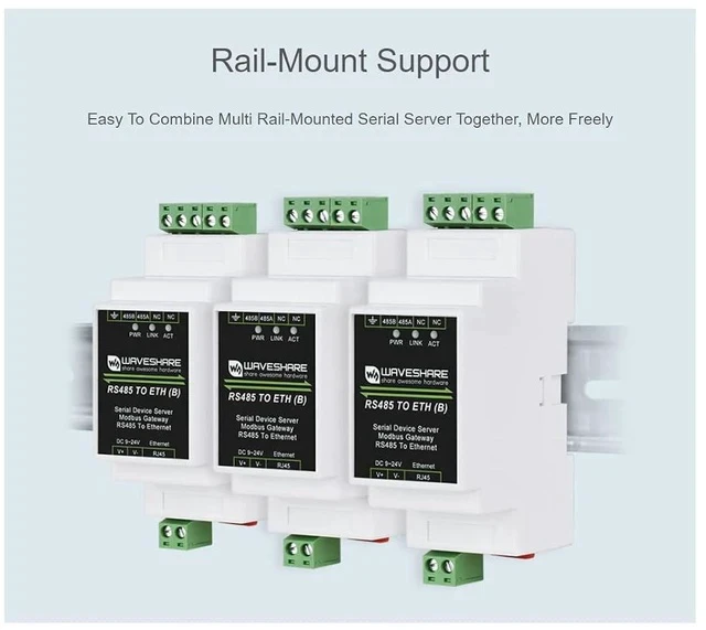 Alt view image 6 of 7 - RJ45 To RS485 Ethernet Module, Bi-Directional Transparent Transmission, Modbus Gateway Support, Multi Communication Modes