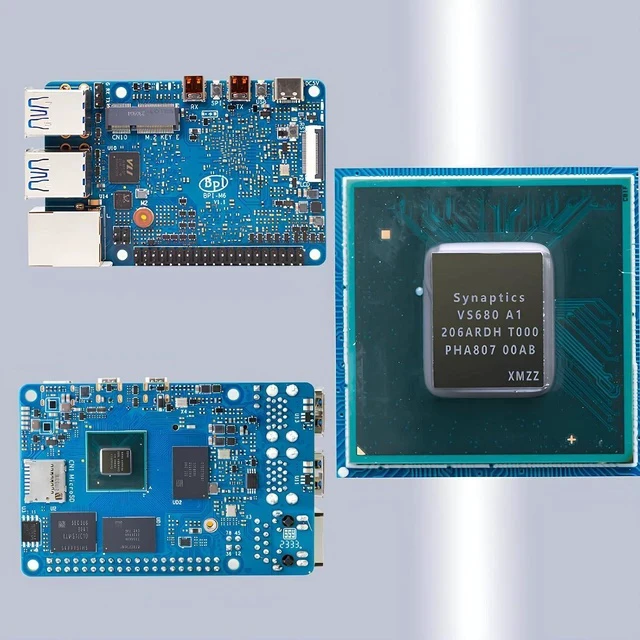 Alt view image 3 of 5 - Banana Pi BPI-M6 Synaptics VideoSmart VS680 Edge Computing SoC AI Processor 4GB LPDDR4 16GB EMMC Credit-Card Size Single Board Computer for DLA Smart-Home Devices Pi 4B Alternative