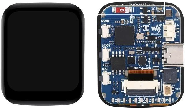 Alt view image 7 of 7 - ESP32-S3 Development Board with Onboard 1.69inch Touch LCD Display, 240280 Pixels, 262K Color Micro LCD Display, ESP32-S3, Accelerometer and Gyroscope Sensor