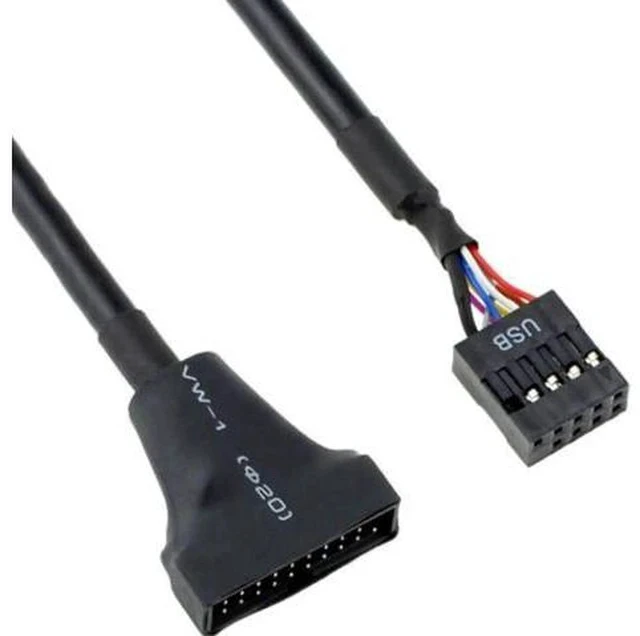 Alt view image 2 of 4 - USB3.0 20Pin Female to USB2.0 9Pin Female Header Adapter Cable, Mainboard Internal Converter Cord for Desktop PC