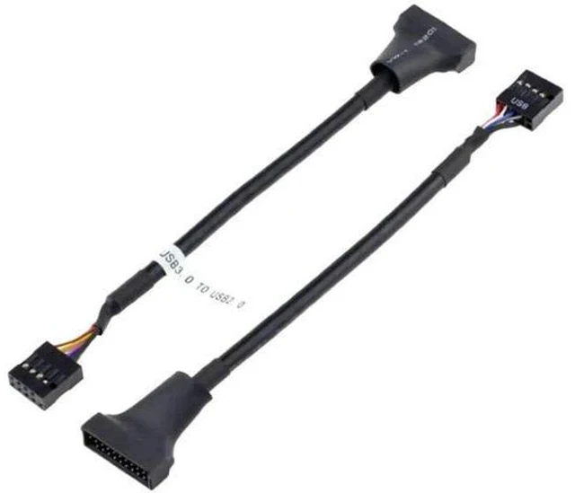 Alt view image 3 of 4 - USB3.0 20Pin Female to USB2.0 9Pin Female Header Adapter Cable, Mainboard Internal Converter Cord for Desktop PC