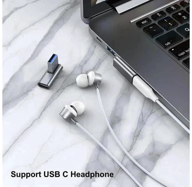 Alt view image 6 of 6 - 4 Pack 90 Degree USB A Male to USB C Female Adapter, Up/Down/Left/Right Angled USB-C Extender Converter Grey for Laptop, PC, USB Charger, Power Bank & More