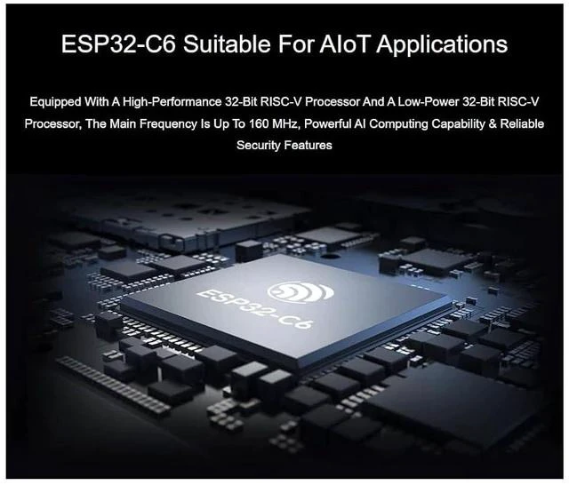 Alt view image 4 of 7 - ESP32-C6 1.47inch Capacitive Touch Display Development Board 172×320 Resolution 262K Color LCD,Supports Wi-Fi 6(802.11 b/g/n) and Bluetooth 5 (LE),160MHz RISC-V Processor