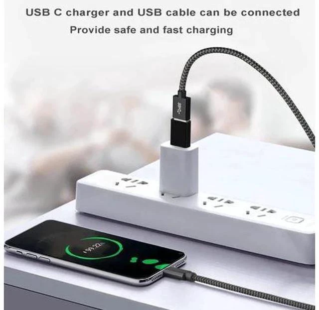 Alt view image 5 of 6 - 4 Pack USB 3.0 USB-A Female to USB-C Male Adapter, Fast Charging & High Speed Data Converter Compatible with MacBook Pro, PC, iMac, iPad Air & All USB-C Devices