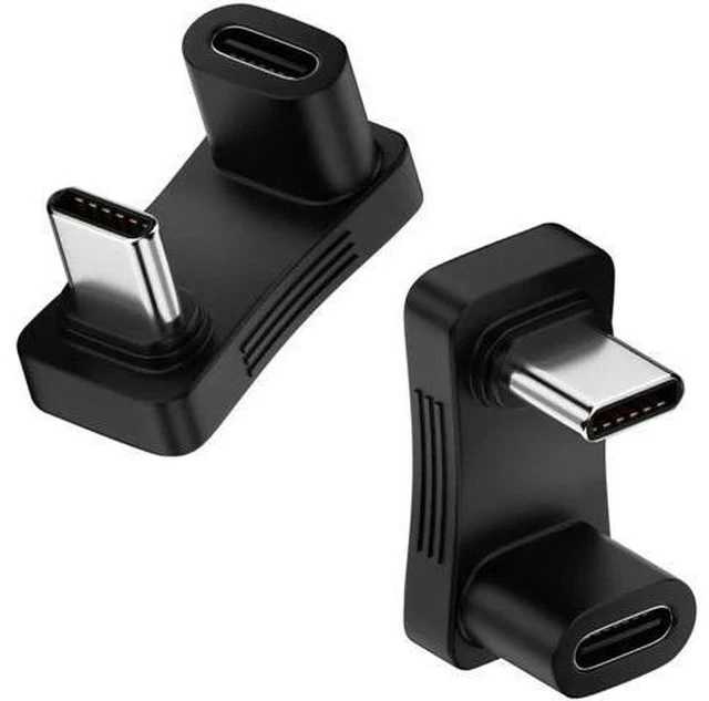 Alt view image 3 of 6 - 2 Pack 180 Degree U-Shaped USB C Male to Female Adapter, 10Gbps 100W PD Type-C Elbow Connector Compatible with Steam Deck, Switch, Laptop, Tablet, All USB-C Phones