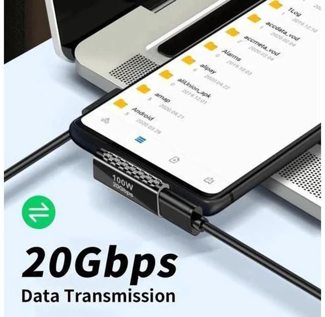 Alt view image 4 of 7 - 20Gbps USB C Right Angle Adapter 90 Degree USB-C Male to Female Converter, PD 100W Fast Charging Type C Elbow Connector Compatible with MacBook Pro, iPad Pro, Tablets & Phones, 1 Pack
