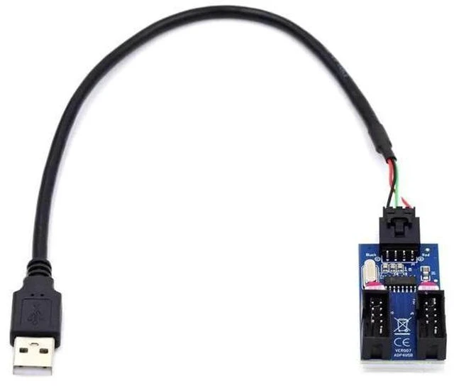 Alt view image 7 of 7 - USB2.0 10Pin Motherboard Header Splitter Cable, 1-to-2 Type-A Female Port Multiplier Adapter