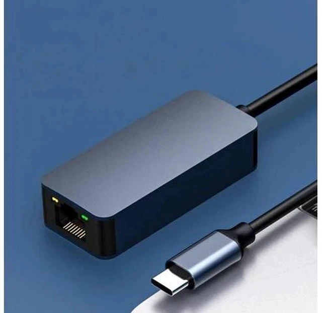 Alt view image 4 of 6 - USB C to 2.5G Ethernet Adapter, USB 3.0 Type C to 2.5G RJ45 LAN Network Converter, 2.5Gbps High Speed, Compatible with Mac OS, Windows, Linux, Backward Compatible with 2500/1000/100Mbps