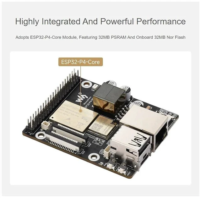 Alt view image 7 of 7 - ESP32-P4-WIFI6-POE-ETH Development Board Based On ESP32-P4 and ESP32-C6 Supports Wi-Fi 6 and Bluetooth 5 (LE),Supports PoE Power Supply,Supports AI Speech Interaction