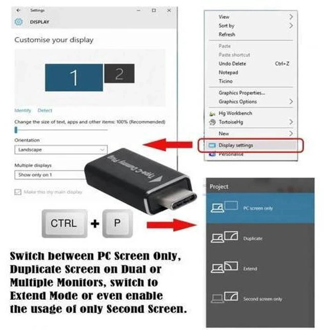 Alt view image 6 of 7 - USB-C Virtual Display Dummy Plug, DP-Alt Mode DDC EDID Headless Ghost Display Emulator 4K@17Hz Black