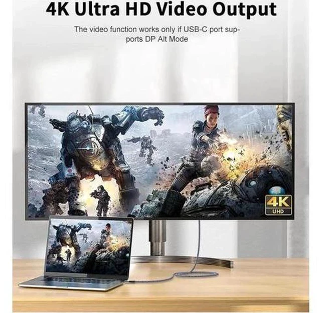 Alt view image 3 of 7 - 10FT Right Angle 90° USB-C to USB-C Cable | USB3.2 Gen2 20Gbps | 240W PD Fast Charging | 4K@60Hz Video, Thunderbolt 3 Compatible for MacBook, iPad Pro & USB-C Monitors