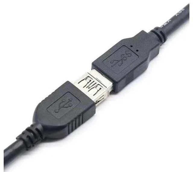 Alt view image 3 of 3 - 0.3M/1FT Black USB 3.0 Type-A Male to Female Extension Cable