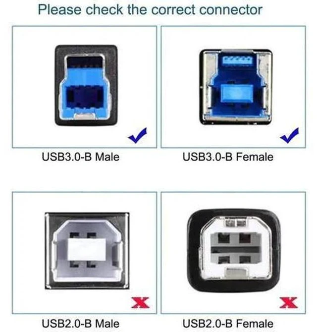 Alt view image 3 of 7 - 30cm USB3.0 Type-A Male to Type-B Female Extension Cable | 5Gbps High Speed Cord for External SSD, Hard Drive & Digital Camera
