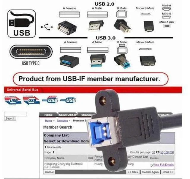 Alt view image 6 of 7 - 30cm USB3.0 Type-A Male to Type-B Female Extension Cable | 5Gbps High Speed Cord for External SSD, Hard Drive & Digital Camera