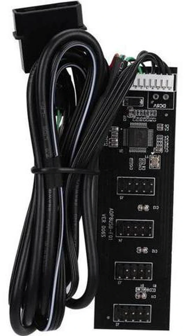 Alt view image 5 of 5 - 1.64FT USB 2.0 9Pin Header 1 to 4 Port Splitter, 4-Port Motherboard Hub Adapter with Molex Power