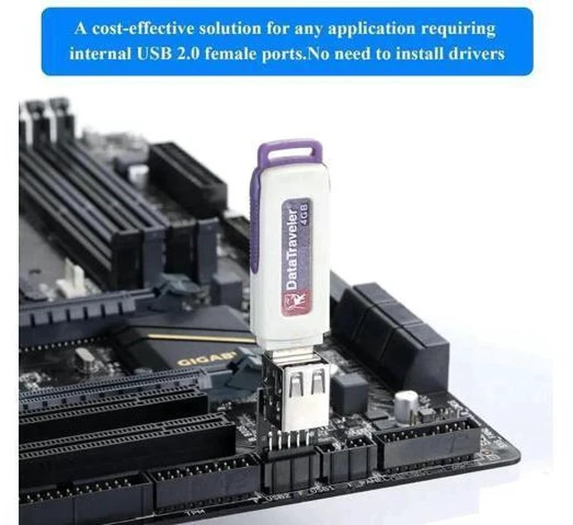 Alt view image 6 of 7 - 9Pin USB 2.0 Header 1 to 2 Port Dual Layer Splitter Adapter for PC Motherboard