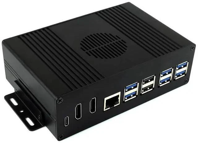 Main image of Multi-functional All-in-one Mini-Computer Kit Designed for Raspberry Pi 5,Aluminum Alloy Case+Pi5 HDMI and Type-C adapter+PCIe to 4-ch USB 3.2 Gen1 adapter