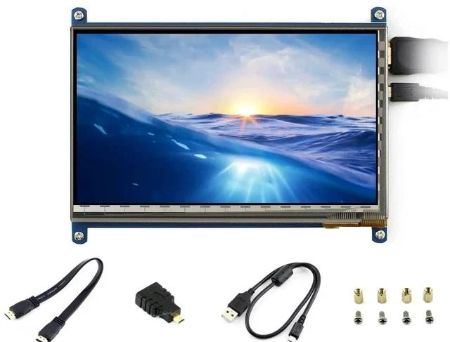 Main image of 7 inch Capacitive Touch Screen IPS Display HDMI LCD Module 1024x600 Touchscreen for Raspberry Pi 4/3/2/1 Model B/B+/A+/BeagleBone Black/Banana Pi, Windows 10/8.1/8/7