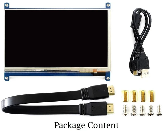 Alt view image 5 of 7 - 7 inch Capacitive Touch Screen IPS Display HDMI LCD Module 1024x600 Touchscreen for Raspberry Pi 4/3/2/1 Model B/B+/A+/BeagleBone Black/Banana Pi, Windows 10/8.1/8/7