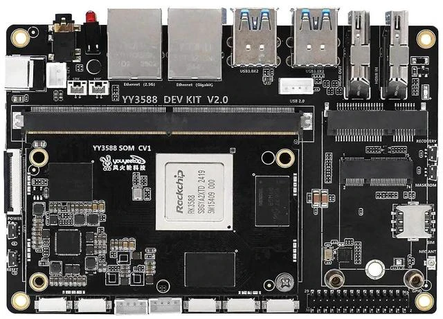 Main image of YY3588 Single Board Computer - RK3588 SoC,6TOPS NPU, 4/8/16/32GB RAM, 4G/LTE/NFC Support, 4K/8K Video Codec, Multi-Interface Expansion for Edge AI & IoT (4GB RAM+32GB eMMC,Basic Kit)