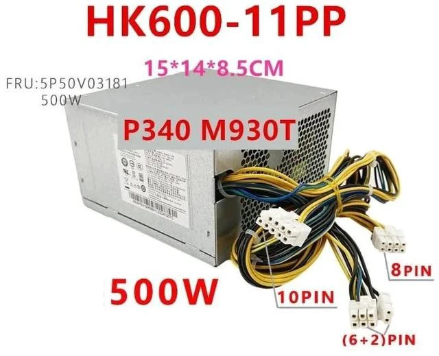 Alt view image 2 of 7 - HK600-11PP PCK010 Original New PSU for Len OVO P340 P330 P328 P310 K M930T T4900K 500W Power Supply