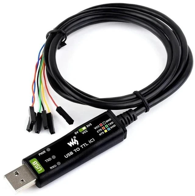 Main image of Industrial USB to TTL 6pin Serial Adapter Cable, USB to TTL (C) Converter Onboard FT232RNL Chip,Compatible with Win11/10/8.1/8/7,Mac, Linux, Android,3.3V/5V Voltage Level Switching