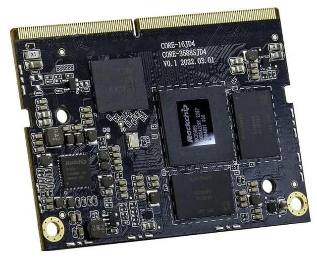 Alt view image 2 of 3 - AIO-3588SJD4 Dev Kit 16GB RAM 256GB eMMC 216Pin SODIMM Consists of Core-3588SJD4 SOM MB-RK3588S-JD4 Carrier Board, Provide Carrier Board Reference Design