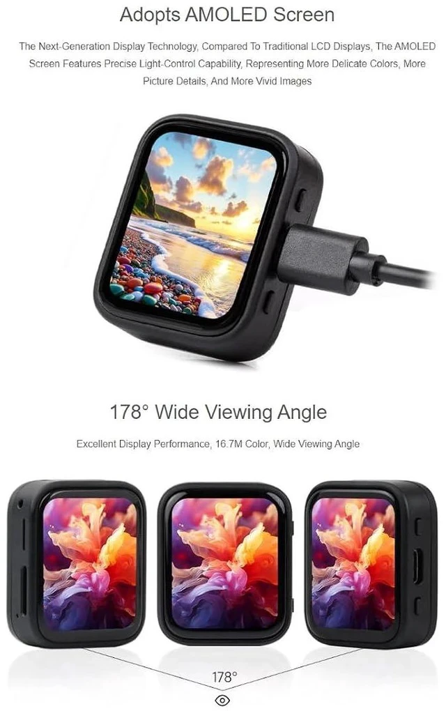 Alt view image 3 of 7 - RP2350 1.8inch Touch AMOLED Display Development Board 368×448 Pixels 16.7M Color Display,Embedded with SH8601 Display Driver and FT3168 Capacitive Touch Chip