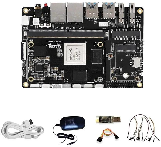 Main image of YY3588 Single Board Computer - RK3588 SoC,6TOPS NPU, 4/8/16/32GB RAM, 4G/LTE/NFC Support, 4K/8K Video Codec, Multi-Interface Expansion for Edge AI & IoT (4GB RAM+32GB eMMC,Standard Kit)