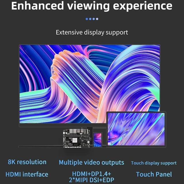 Alt view image 7 of 7 - YY3588 Single Board Computer - RK3588 SoC,6TOPS NPU, 4/8/16/32GB RAM, 4G/LTE/NFC Support, 4K/8K Video Codec, Multi-Interface Expansion for Edge AI & IoT (8GB RAM+64GB eMMC,Standard Kit)